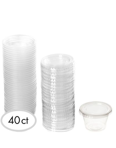 2 1/2oz Plastic Cups With Lids | SKU: 304369