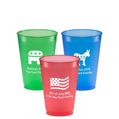Personalized 4th of July Plastic Shatterproof Cups 12oz