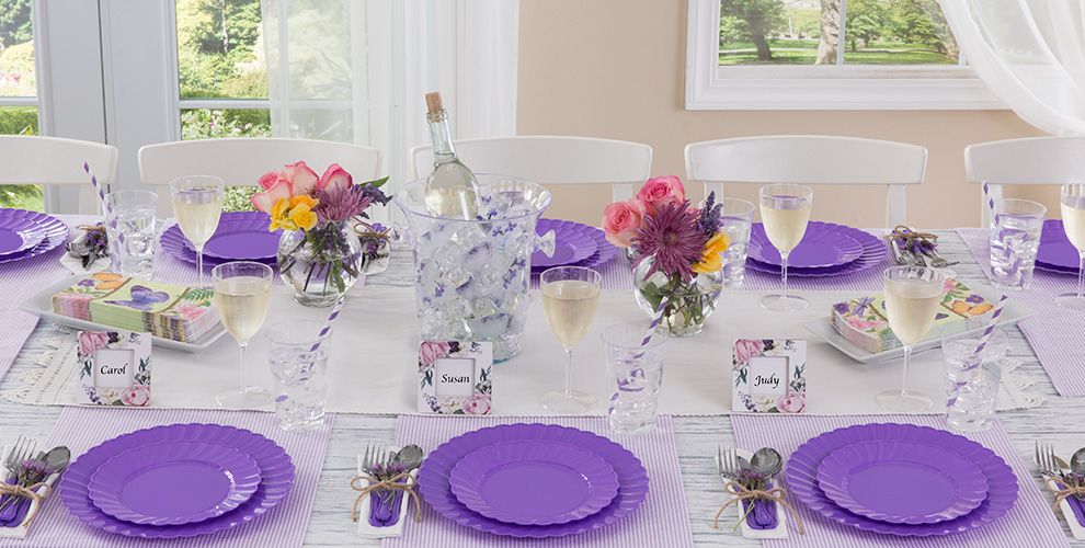 Purple Tableware Purple Party Supplies Party City 