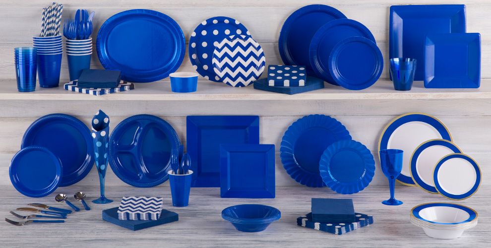 Royal Blue Tableware Royal Blue Party Supplies Party City