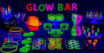 ILHSTY 100 Pk 8'' Green Glow Sticks Glow Necklaces In The Dark Party Favors S