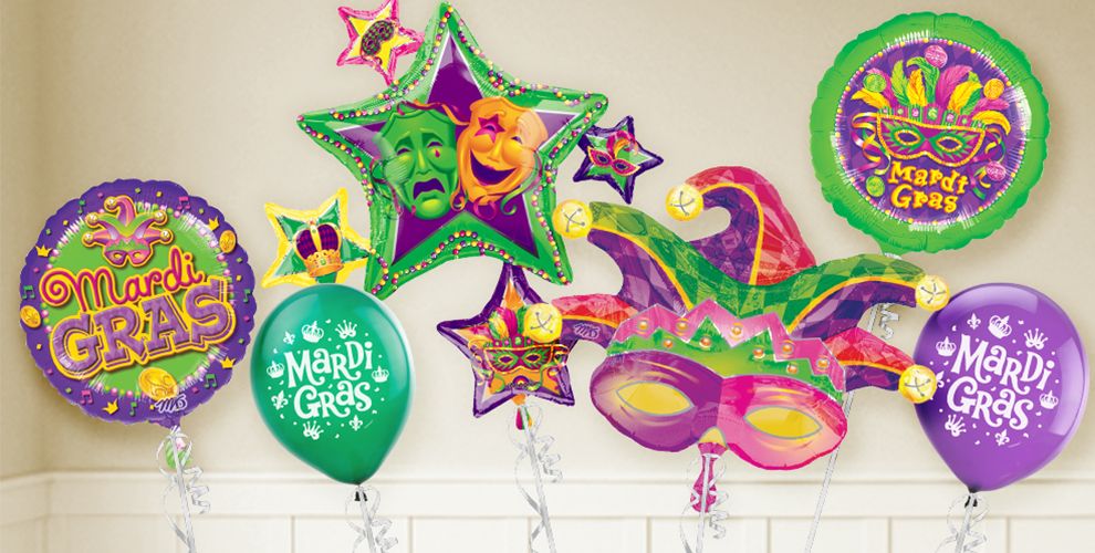 mardi gras balloons party city