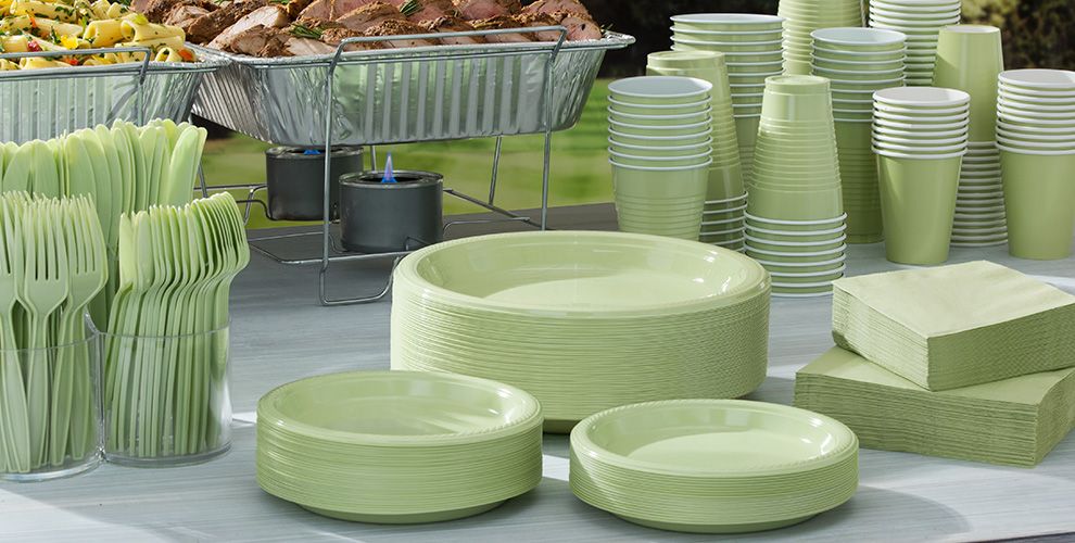 Leaf Green Tableware Leaf Green Party Supplies Party City