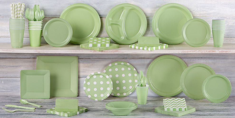 Leaf Green Tableware Leaf Green Party Supplies Party City