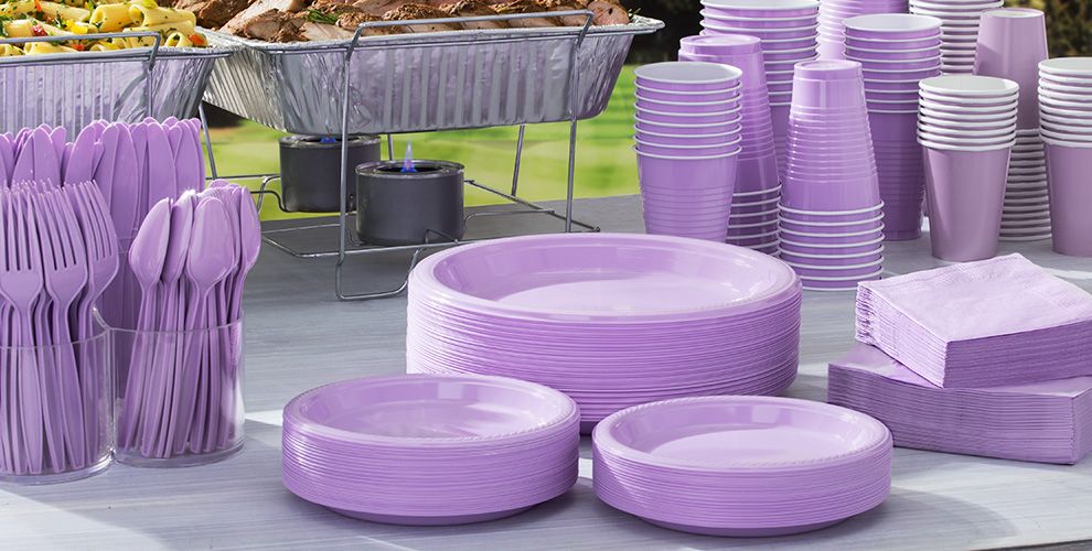 Lavender Tableware Lavender Party Supplies Party City