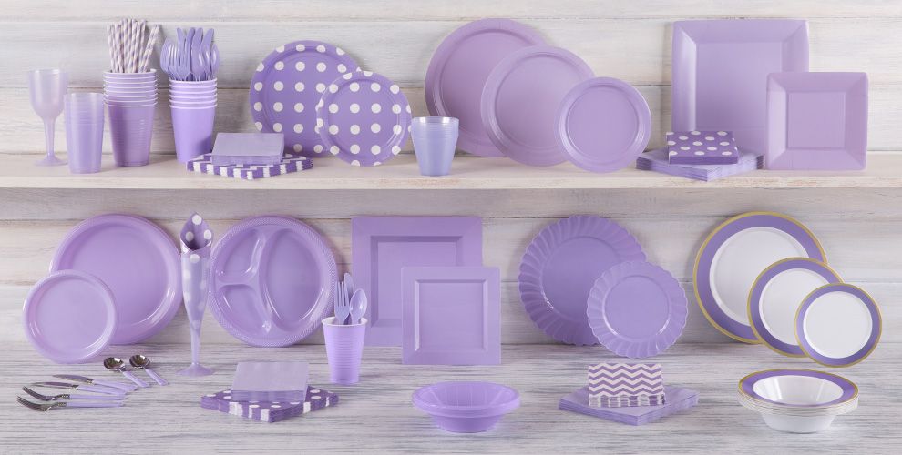 Lavender Tableware Lavender Party Supplies Party City