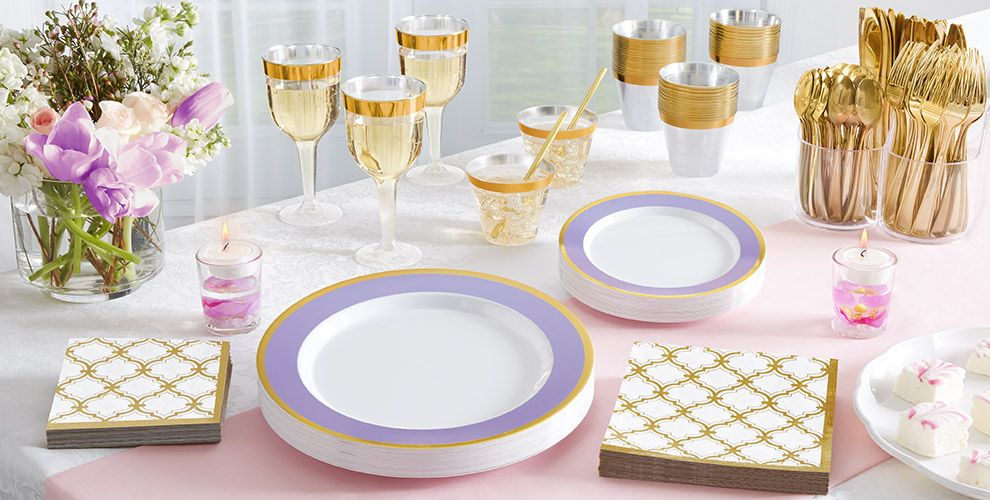 Lavender Tableware Lavender Party Supplies Party City