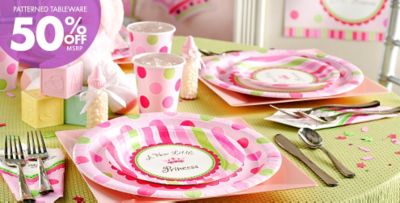 baby shower tableware supplies