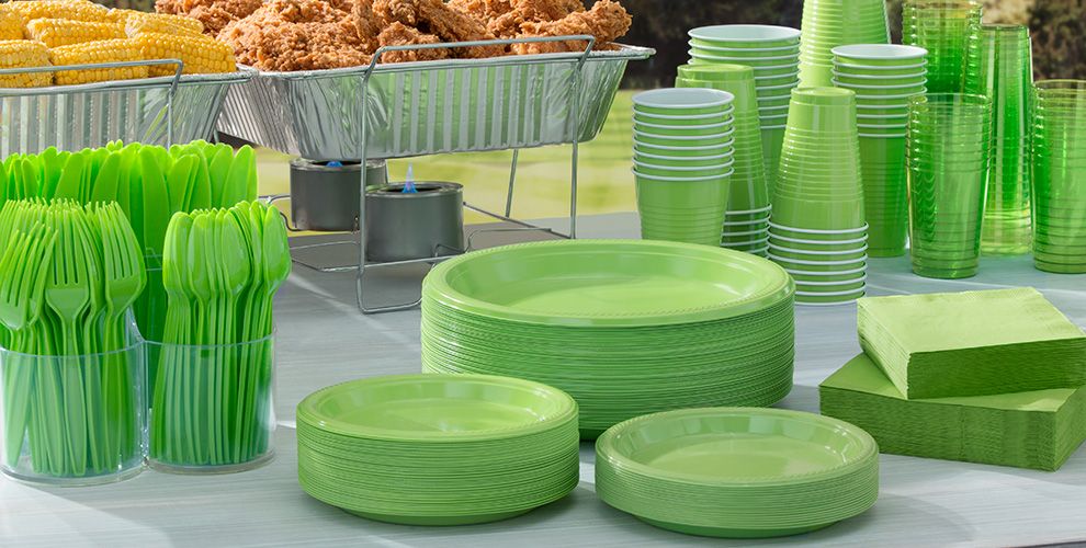 Kiwi Green Tableware Kiwi Party Supplies Party City