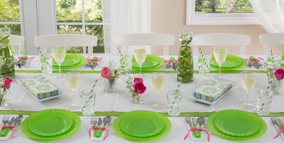 Kiwi Green Tableware Kiwi Party Supplies Party City