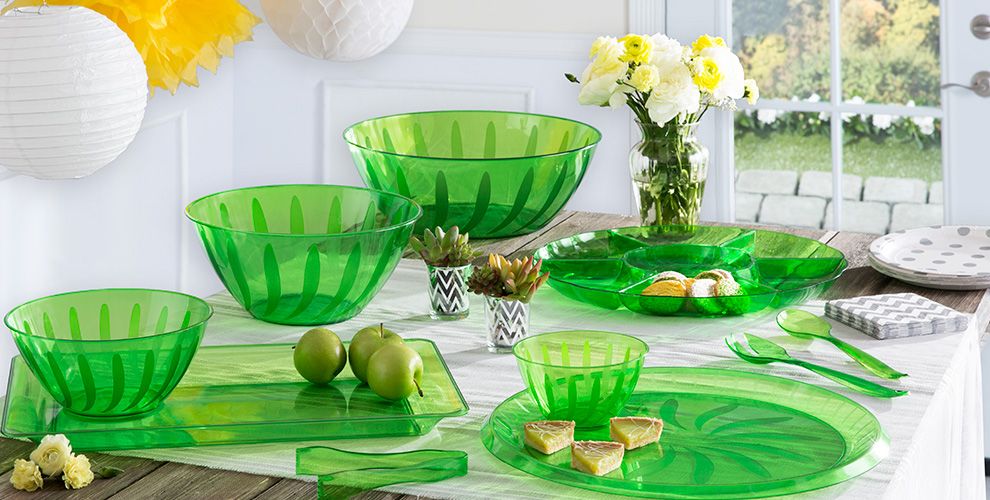 Kiwi Green Tableware Kiwi Party Supplies Party City