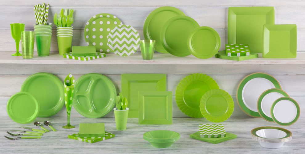 Kiwi Green Tableware Kiwi Party Supplies Party City