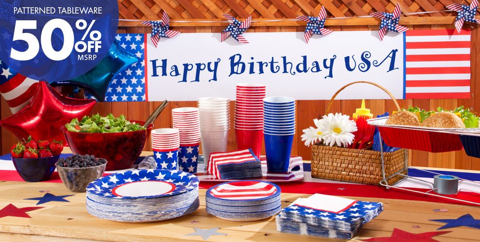 Red, White and Blue Stars Party Supplies Party City