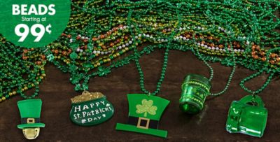 St. Patrick's Day Beads - Green Beads, Shamrock Necklaces & Bracelets