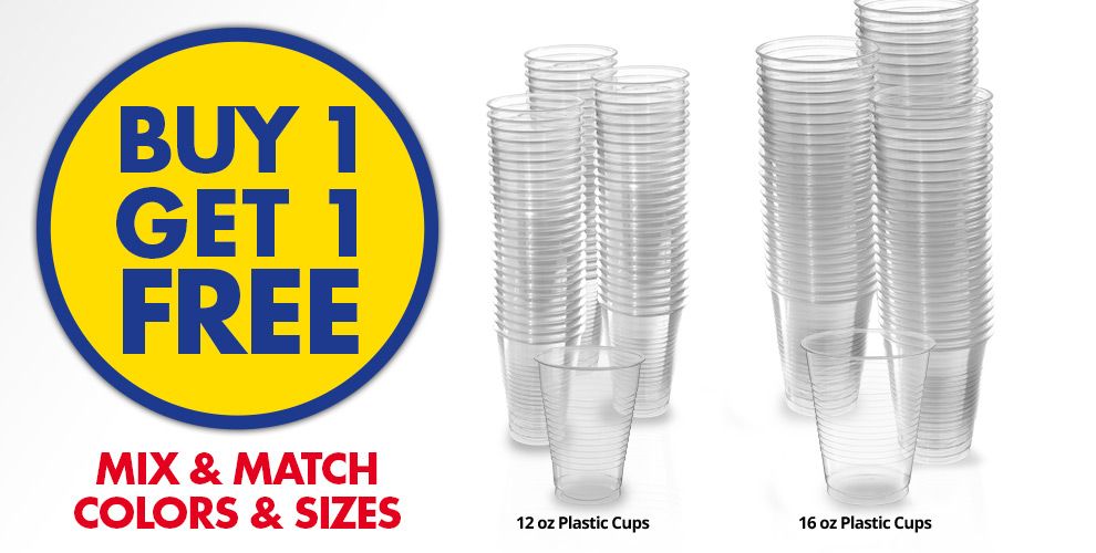 CLEAR Plastic Tableware CLEAR Plastic Plates, Cups, & Bowls Party City