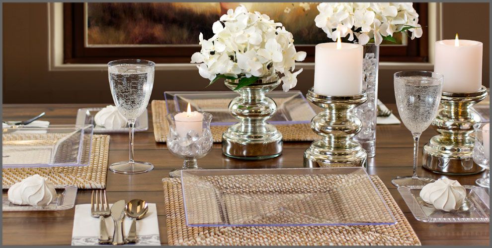 CLEAR Plastic Tableware CLEAR Plastic Plates, Cups, & Bowls Party City