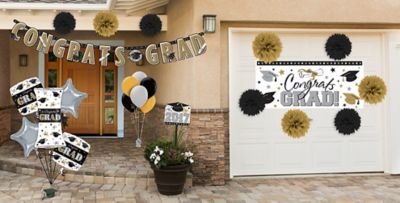 Black, Gold & Silver Graduation Decorations - Graduation Party - Party City