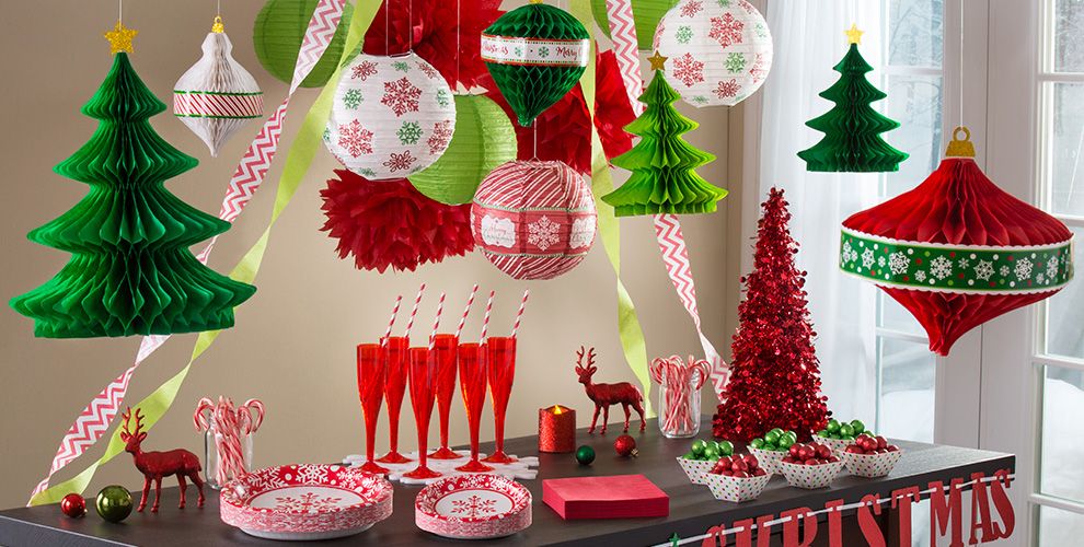 Traditional Christmas Theme party  Classic Christmas Decorations