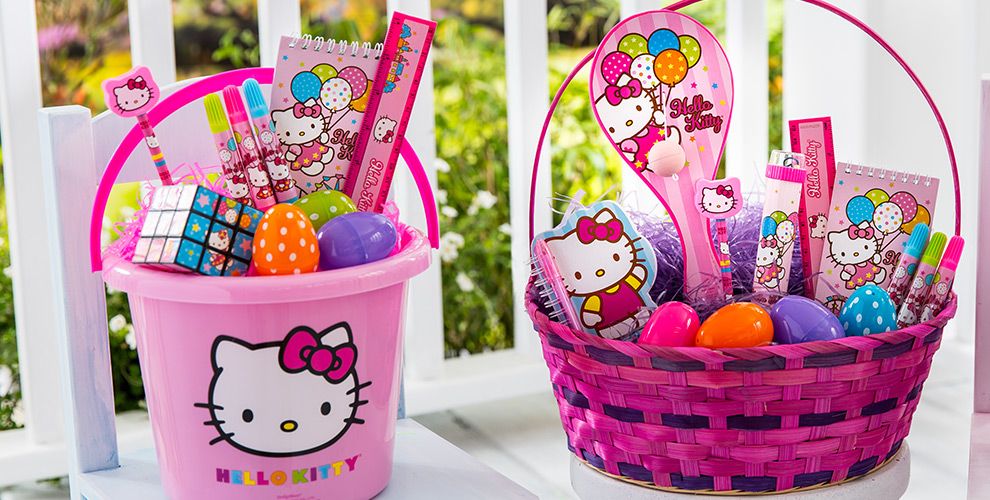 Build Your Own Hello Kitty Easter Basket Party City