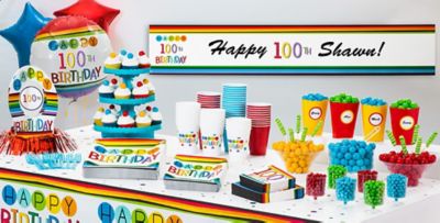 Rainbow 100th Birthday Party Supplies - Rainbow 100th Birthday Party ...