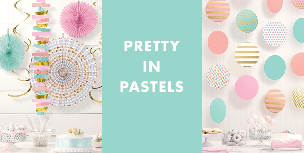 Pastel & Gold Decorations Pastel Party Decor Party City