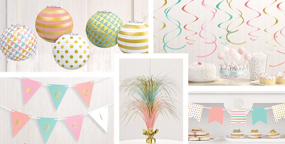 Pastel & Gold Decorations Pastel Party Decor Party City
