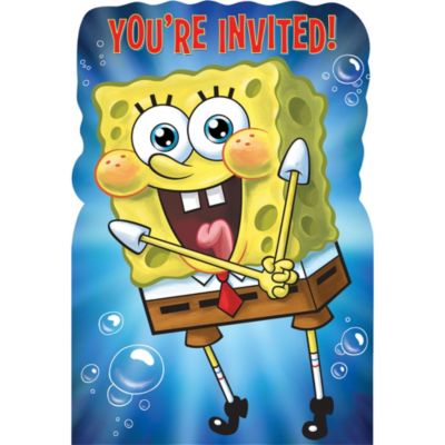 spongebob baby shower invitations