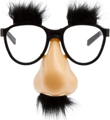 rubber nose and glasses