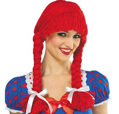 red doll wig