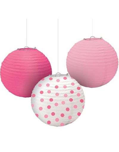 Multi Pink Paper Lanterns - Party City