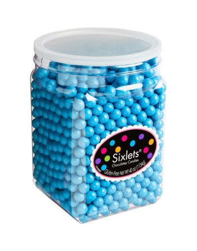 Caribbean Blue Chocolate Sixlets 1330pc - Party City