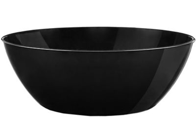 black plastic serving bowls