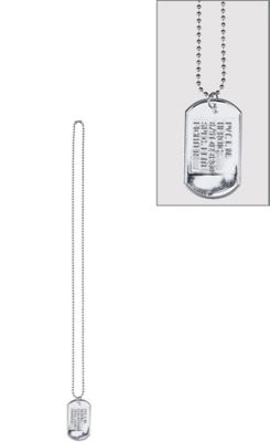 costume dog tag necklace