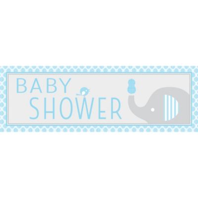elephant blue baby shower