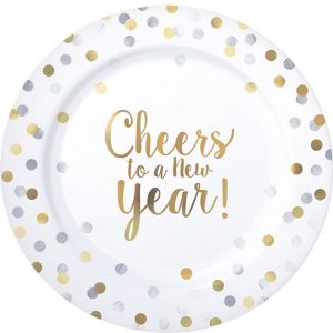 Cheers to a New Year Premium Plastic Dinner Plates 10ct