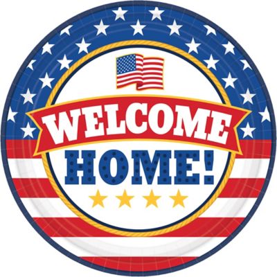 Patriotic Welcome Home Lunch Plates 18ct