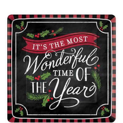 Most Wonderful Time Dessert Plates 18ct