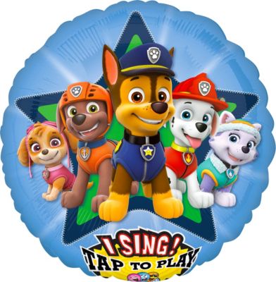 paw patrol walking singing dog