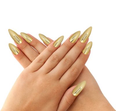 Metallic Gold Nails 12ct Party City