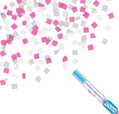 girl gender reveal confetti cannon 2in x 23in party city girl gender reveal confetti cannon