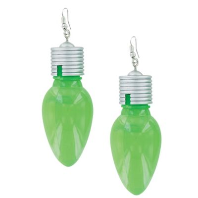 christmas light earrings