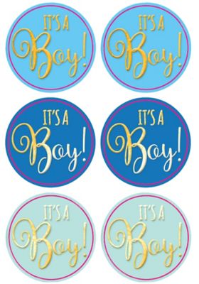 baby boy shower stickers