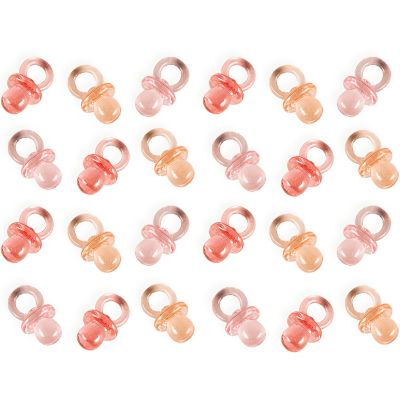 pink pacifiers for baby shower