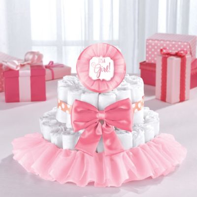 diaper cake decorations for baby shower