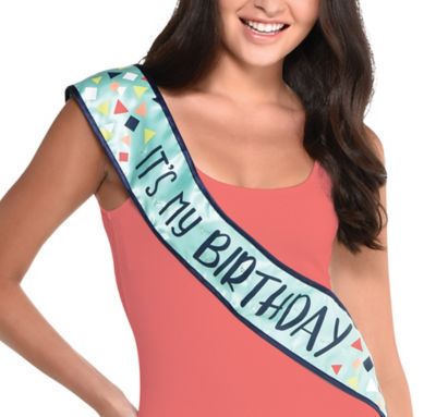 Light Up It S My Birthday Sash 30in Party City