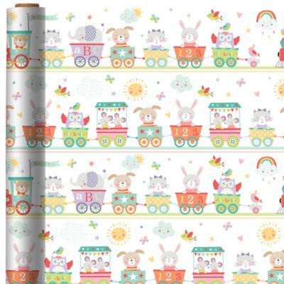 1st birthday wrapping paper boy