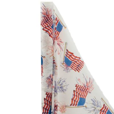 American Flag Plastic Table Cover Roll