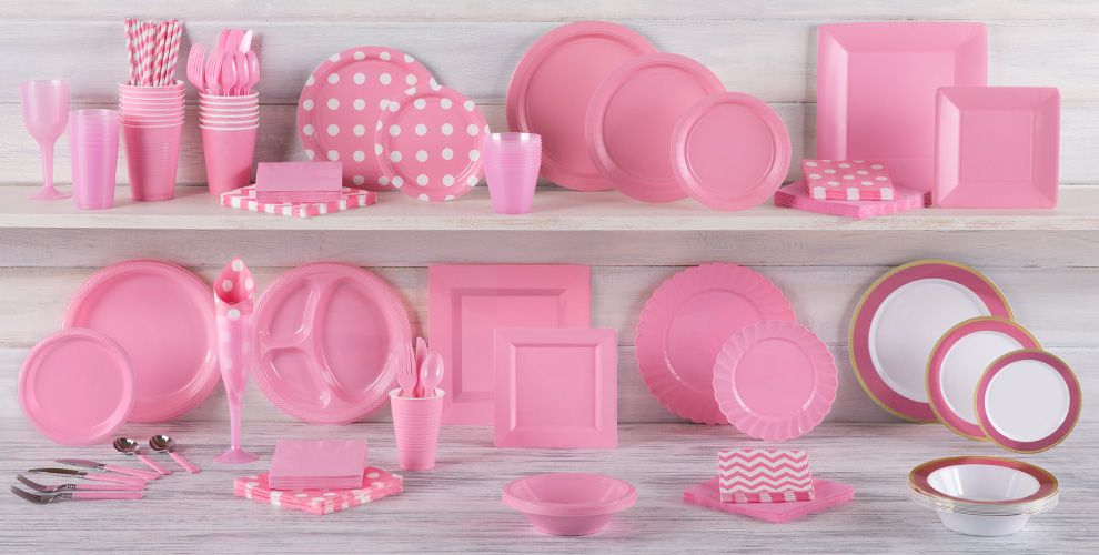 Pink Tableware Pink Party Supplies Party City