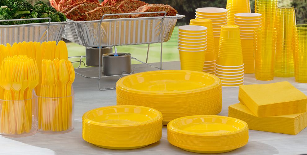 Sunshine Yellow Tableware Sunshine Yellow Party Supplies Party City