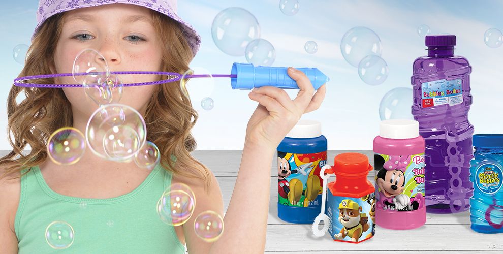 Party Bubbles Bubble Wands, Bubble Necklaces & Soap Bubble Solution